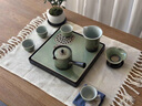 瀾春江窯變茶具套裝中式復(fù)古陶瓷儲(chǔ)水式茶盤茶杯側(cè)把壺功夫茶具家用送禮 星空翠綠-側(cè)把壺9件套 【高檔禮盒裝】 曬單實(shí)拍圖
