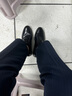 海瀾之家HLA皮鞋男士商務(wù)休閑系帶德比正裝鞋子男H135/H171 黑色41 曬單實(shí)拍圖