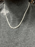 純銀項鏈女999男2025新款 情侶氣質(zhì)足銀鎖骨鏈銀鏈子 水波鏈長(cháng)45厘米10克 曬單實(shí)拍圖