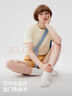 蕉內（Bananain）王一博同款305H純棉睡衣男女士100%棉情侶家居服短袖短褲套裝夏季 【短褲款素色-女】檸糖黃 M 曬單實(shí)拍圖