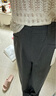 三彩2025夏季新款休閑直筒褲收腰拖地長(cháng)褲復古顯瘦簡(jiǎn)約女 巖灰 M 160/68A 曬單實(shí)拍圖