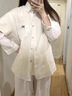 妙奕嘉白色襯衫女秋季衣服新款上衣法式襯衣洋氣外套顯瘦遮肚子長(cháng)袖薄款薄款蝴蝶結透氣防曬襯衫【白色】XL 【建議125斤以?xún)取?曬單實(shí)拍圖