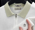萬星威（Munsingwear）特價撿漏】品男裝短袖針織POLO衫刺繡LOGO透氣T恤衫夏父親節(jié)禮物 白色 刺繡LOGO M 曬單實(shí)拍圖