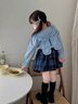 G.DUCKKIDS小黃鴨童裝女童套裝春秋新款兒童衣服女小童毛衣開衫裙子jk兩件套 單件毛衣 100 尺碼2~3歲【 90-100cm】 曬單實(shí)拍圖