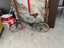 大行（DAHON）D10折疊自行車(chē)20英寸10速成人復(fù)古風(fēng)單車(chē)HAC003 褐綠幻彩  曬單實(shí)拍圖