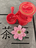 變色茶寵多色蓮花禪意擺件純手工捏花可養(yǎng)插香功夫茶具香道配件 牡丹蓮花-粉色 曬單實拍圖