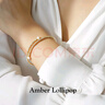 Amber Lollipop王玉雯同款珍珠手鐲女小眾鐲子手飾生日七夕情人節(jié)禮物送女友老婆 金色手鐲（珍珠+鍍14k金） 曬單實(shí)拍圖