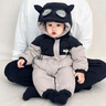 哈羅小黃鴨HAL.DUCK嬰兒羽絨服連體衣男寶寶冬季棉衣冬裝白鴨絨外出爬服韓版保 灰色 灰色 66 cm 曬單實(shí)拍圖