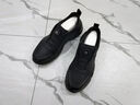雅格獅丹（Aquascutum）男鞋2025新款牛皮透氣旋鈕扣休閑鞋男士戶(hù)外跑步運動(dòng)鞋 黑色 41 曬單實(shí)拍圖