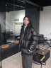 俞兆林冬季2025新款襖子超火亮面PU皮寬松厚棉衣羽絨棉服外套女面包服女 黑色 S 參考70-95斤 曬單實(shí)拍圖