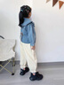 G.DUCKKIDS小黃鴨童裝女童褲子春秋2025新款兒童燈籠褲秋季女寶寶休閑褲秋裝 米白色 110 建議4~5歲【100-110cm】cm 曬單實拍圖