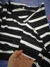 寬松顯瘦短袖T恤女夏裝遮肚子條紋v領(lǐng)上衣胖mm大碼打底衫KJY#331# KJY#331#黑條紋 L 【100-115斤】 曬單實(shí)拍圖