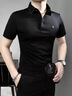 JASONWOOD高端品牌男裝短袖襯衫男士2025夏季新款冰絲無(wú)痕垂感休閑正裝襯衣 高檔黑色【現(xiàn)貨速達(dá)】 L 【建議120-140斤左右】 曬單實(shí)拍圖