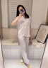 真絲睡衣女秋季長(cháng)袖送閨蜜送女友生日禮物純色簡(jiǎn)約家居服禮盒套裝 淺紫色【長(cháng)袖長(cháng)褲】 L 【建議105-130斤】 曬單實(shí)拍圖