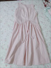 三彩2025夏季新款圓領(lǐng)無(wú)袖背心裙A字裙大擺連衣裙長(cháng)裙 櫻花粉 S 155/80A 曬單實(shí)拍圖