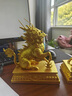 莫尼森黃銅麒麟擺件一對客廳玄關(guān)辦公室桌面裝飾工藝品公司喬遷開(kāi)業(yè)禮物 小號麒麟(金色)+銅底座 曬單實(shí)拍圖