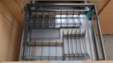 諾米櫥柜拉籃抽屜碗籃阻尼單雙層收納碗柜拉爾法系列鍋具籃碗碟調味籃 拉爾法600柜【平籃+碗籃】套裝 曬單實(shí)拍圖