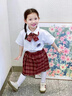 緣妕凌1283六一中小學生幼兒園詩歌朗誦校服合唱演出服班服園服服裝套裝 贈女款長袖套裝配 100 曬單實拍圖
