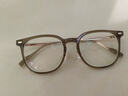貝爾莎（bertha）冷茶色眼鏡近視女可配度數眼鏡框純鈦超輕防藍光大框素顏顯臉小 冷茶框金腿 配1.56無(wú)色防藍光鏡片 曬單實(shí)拍圖