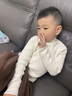 木木屋品牌童裝女童毛衣春秋2025新款兒童打底衫純色百搭中小童針織衫 米白 90 尺碼1~2歲【 80-90cm】 曬單實拍圖