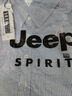 JEEP SPIRIT吉普條紋短袖襯衫男士夏季美式復古寬松休閑純棉襯衣 藍色  L  曬單實(shí)拍圖