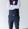 利郎輕時尚男裝【商場同款】新款西服套裝男條紋正裝通勤西裝三件套 藍灰 175A 曬單實拍圖