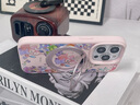 迪士尼（Disney）適用蘋(píng)果14promax手機殼液態(tài)硅膠iphone16磁吸轉支架15pm玲娜貝兒旋轉指環(huán)扣可愛(ài)卡通防摔保護套 粉色支架【真液態(tài)灰粉】玲娜貝兒-ZYT157G孔位 iPhone14 曬單實(shí)拍圖