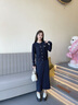 POLOWALK女士針織衫2024秋季新款純色簡約圓領(lǐng)長袖開衫女上衣 藏青 L (165) 曬單實(shí)拍圖
