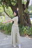 G.DUCKKIDS小黃鴨童裝親子裝夏季套裝2025新款兒童洋氣夏裝大童山本褲母女裝 綠色【套裝】 160 (建議145-155cm 9-10周歲） 曬單實拍圖