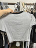 UR2025夏季新款女裝趣味休閑印花修身撞色短袖T恤UYY450215 淺灰花灰 L 曬單實(shí)拍圖