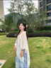 目丸民族風披肩度假針織斗篷女草原旅游拍照披風漢服旗袍外搭蕾絲罩衫 曬單實拍圖