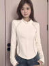 班尼路打底衫女裝秋冬季新款長(zhǎng)袖t恤女生德薄絨上衣服內(nèi)搭保暖抗菌秋衣 杏色 -半高領(lǐng)【薄絨抗菌】 L 曬單實(shí)拍圖