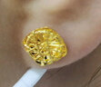 周六福爆閃方糖黃金耳釘耳飾女生日禮物計價(jià)A0913173一對約2.11g 曬單實(shí)拍圖
