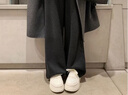 蘇茵茵松糕厚底運動休閑毛毛鞋增高松糕底小白鞋女板鞋小個子面包鞋女鞋 白色（單里） 38 曬單實拍圖