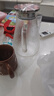 青蘋果水壺水杯套裝 涼水壺冷水壺錘紋耐熱玻璃嘟嘟壺*1錘紋玻璃杯*6 曬單實拍圖
