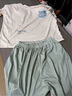 帶胸墊睡衣女休閑居家短袖卡通夏季女短褲家居服套裝可外穿 字母氣球【帶胸墊雙短家居服】 L 【身高160-165】 曬單實(shí)拍圖
