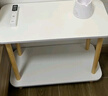 百目源沙發(fā)邊幾雙層儲(chǔ)物實(shí)木邊柜家用簡(jiǎn)約客廳小方桌小戶型茶幾桌子角幾 雪花白雙層實(shí)木腿【38*38*52】 曬單實(shí)拍圖