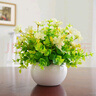 樹顏假花擺件塑料花含花瓶干花花束仿真植物盆景絹花客廳陽臺餐桌裝飾 2號米蘭+花+白瓷盆 曬單實拍圖
