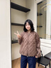波司登（BOSIDENG）25新款輕薄羽絨服女款90絨立領(lǐng)菱格寬松休閑保暖外套B250135306 【店長(cháng)推薦】砂礫棕|7B51 XS 155/80A 體重約110以?xún)?曬單實(shí)拍圖