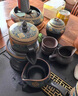 BOSSY輕奢高級(jí)功夫茶具套裝琺瑯彩干泡小茶盤自動(dòng)泡茶壺六君子茶道送禮 古典咖自動(dòng)茶具套裝+茶盤 曬單實(shí)拍圖