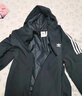adidas經(jīng)典三條紋運動(dòng)連帽夾克外套男女春季阿迪達斯三葉草 深灰   L 曬單實(shí)拍圖