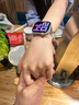 表帶哥適用蘋果手表表帶女士手鏈鏈條小清新apple watch S10/S9/iwatch series珍珠花朵伸縮鏈表帶 銀色 曬單實(shí)拍圖