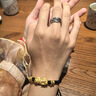 蓓影黃金貔貅手鏈男女款足金轉運珠招財本命年情侶手串七夕情人節禮物 黑繩大號貔貅+2個(gè)轉運珠 約3.3克 曬單實(shí)拍圖