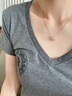 APM Monaco多圈白色閃鋯吊墜可調(diào)節(jié)項(xiàng)鏈女簡(jiǎn)約氣質(zhì)頸鏈飾品生日禮物 曬單實(shí)拍圖