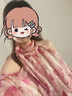 德瑪納【熱谷永夏】春夏優(yōu)雅風(fēng)露肩系帶鉆石雪紡暈染印花連衣裙女 曬單實拍圖