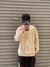 真維斯戶外運動衛(wèi)衣男士春秋季休閑上衣潮流印花百搭圓領(lǐng)長袖體恤 杏色 XL 曬單實拍圖
