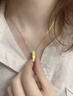 中國(guó)黃金（CHINA GOLD）定情柱5201314項(xiàng)鏈女足金小金條love吊墜情人節(jié)生日禮物送女友 【今/次日達(dá)】5201314定情柱+S925銀鏈 曬單實(shí)拍圖