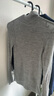 優(yōu)衣庫女裝精紡美利奴羊毛羅紋兩翻領(lǐng)針織衫/長(cháng)袖毛衣新款478337 03 灰色 M /160/84A 曬單實(shí)拍圖