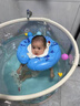 奔麥嬰兒游泳桶家用寶寶洗澡桶新生兒童泡澡桶大號(hào)游泳池折疊浴桶 藍(lán)【超大70cm-免安裝】+游泳圈 曬單實(shí)拍圖