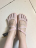 Vibram女室內健身訓練瑜伽舞蹈鞋普拉提五趾鞋便攜赤足透氣五指鞋VSOUL 灰粉色/珊瑚橙 37 曬單實拍圖